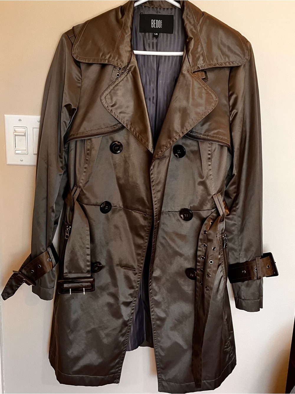 BEDOE Women's Brown Trench Coat